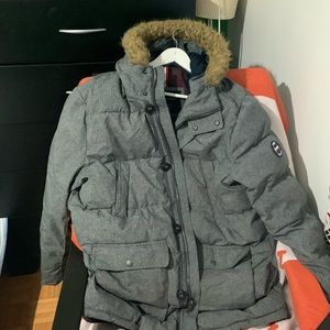 Man winter jacket very warm and light